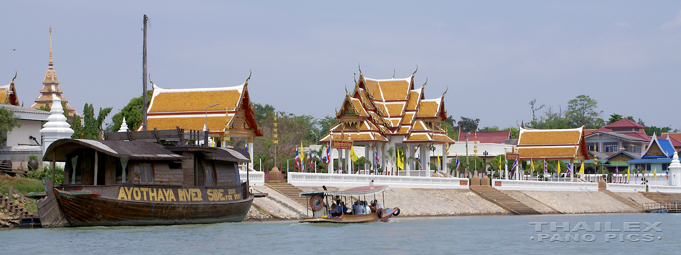 Rice Barge at Wat Kasat Rathiraat, Ayutthaya, Thailand