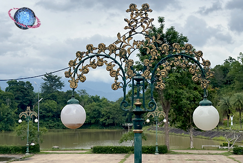 Bulbous Flower Street Lantern, Tambon Pua, Amphur Pua, Nan