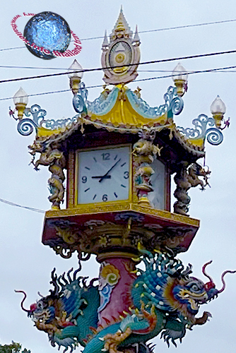 Chinese Dragon Clock Street Lantern, Tambon Pahk Phriao, Amphur Meuang, Saraburi