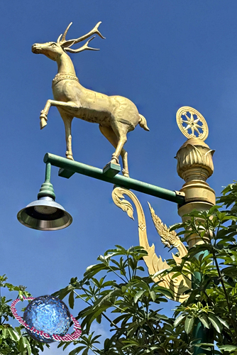 Deer with Dhammachakka Street Lantern, Tambon Thap Kwahng, Amphur Kaeng Khoi, Saraburi