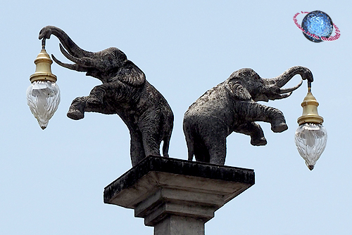 Prancing Elephant Street Lantern, Tambon Pahk Nahm, Amphur Krabi, Krabi