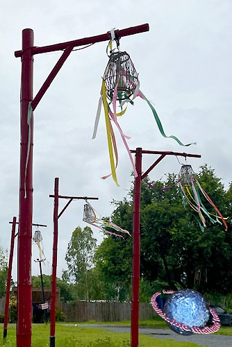 Ribbon Light Basket Street Lantern, Tambon Nong Nak, Amphur Nong Khae, Saraburi