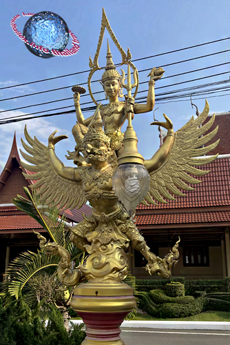 Vishnu on Garuda Street Lantern, Tambon Ban Chiang, Amphur Hankha, Chainat
