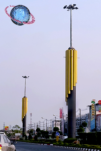 Woht Tower Street Lantern, Tambon Neua Mueang, Amphur Meuang, Roi Et