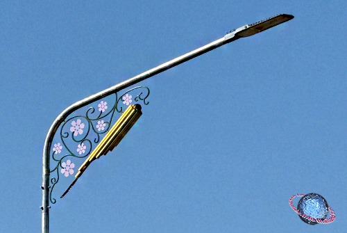 Woht and Crape Myrtle Flowers Street Lantern, Tambon Nai Mueang, Amphur Meuang, Roi Et