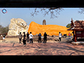 Giant Reclining Buddha at Ayutthaya's Wat Lokaya Sutha